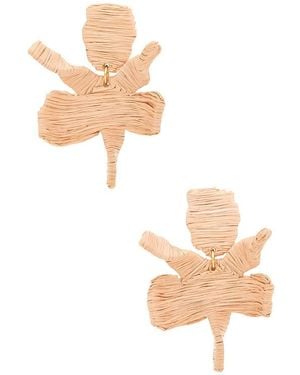 Lele Sadoughi Raffia Paper Lily Earring - White