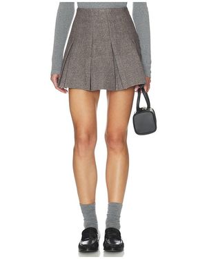 Nicholas Mimmy Pleat Mini Skirt - Grey