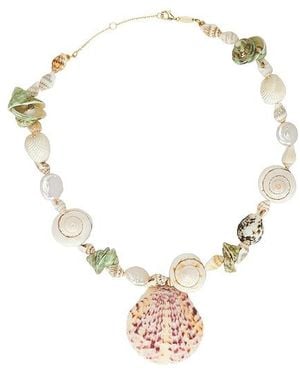 Shashi Collar Conchiglia En Color Ivory Talla - Blanco