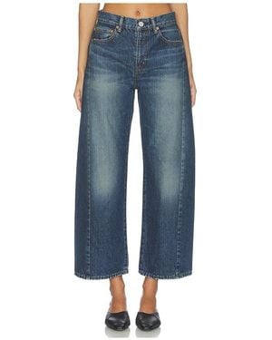 Moussy Harlem Side Line Cocoon Jeans - Blue