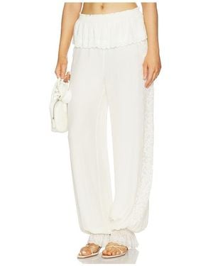 LoveShackFancy Clyra Pants - White