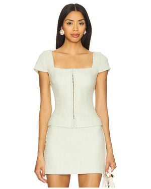 Amanda Uprichard Short Sleeve Antonia Top - White