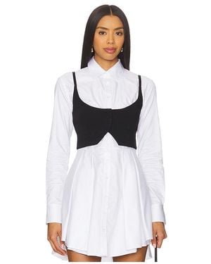 Fleur du Mal Maxwell Crop Vest - White