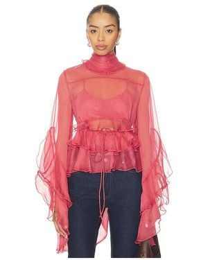 Bardot Anyssa Ruffle Blouse - Red