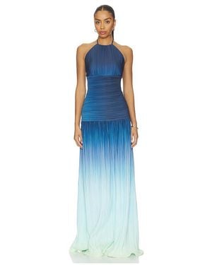 Maylé Vásquez Vestido Sirena En Color Azul Talla (También En S)