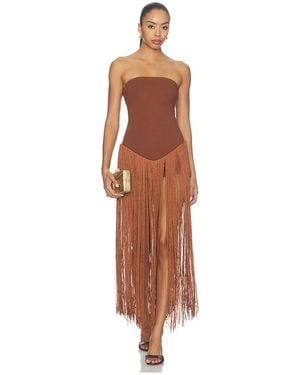 superdown Tea Fringe Romper - Brown
