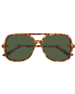 Chloé Aviator Sunglasses - Green