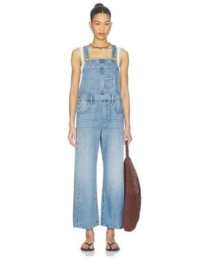 Mother The Half-Pipe Overall Ankle Jeans - Blue