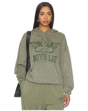 Boys Lie Old School Racer Hoodie - Green