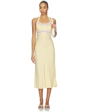 Frankie's Bikinis Darcy Satin Midi Dress - White