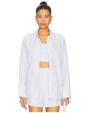 ALL THE WAYS Alice Button Down Top - White