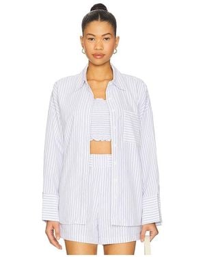 ALL THE WAYS Alice Button Down Top - White