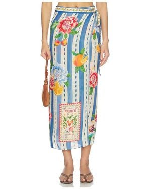 Agua Bendita Zinna Basket Sarong - Blue