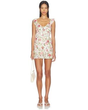 Alice + Olivia Gemma Ruffle Romper - White