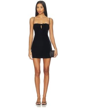 Tularosa Marilyn Velvet Mini Dress - Black