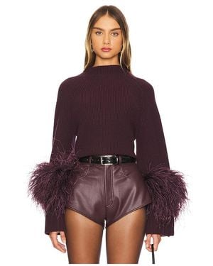 LAPOINTE Mock Neck Jumper - Red