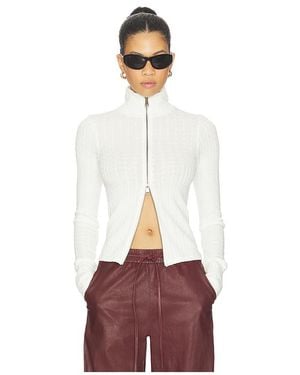 Free People Brunch Girl Zip Up - White