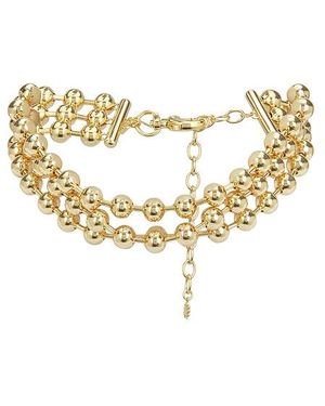Lele Sadoughi Diana Triple Row Necklace - White