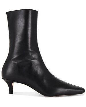 RAYE Leather Pointed-Toe Ankle Boots - Black
