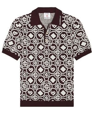 CASABLANCA Monogram Polo - Black