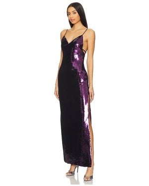 Kiki de Montparnasse Langes Kleid Sequins - Blau