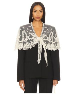 Sea Elisa Tropical Wool Capelet Jacket - Black