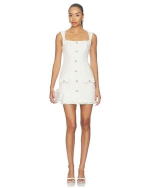 PATBO Tweed Elsa Mini Dress - White