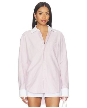 Mother The Roomie Frenchie Shirt - White