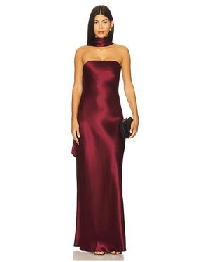 Misha The Lilia Satin Dress - Red