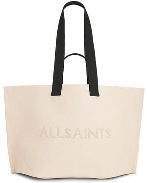 AllSaints Lutece Knit Tote - Natural