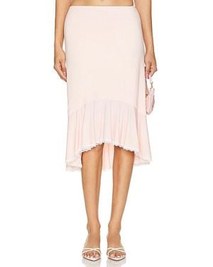 GUIZIO Falda Midi Dainty En Color Negro Talla En - Rosa