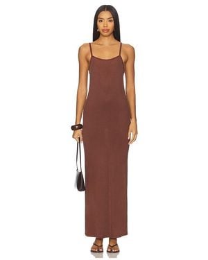 AYA MUSE Slip Tank Maxi Dress - Brown