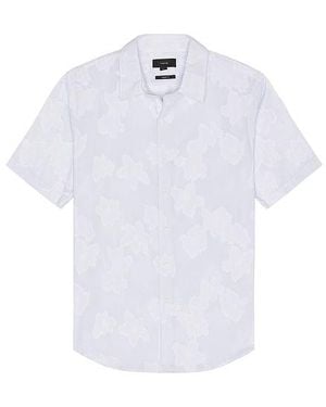 Vince Fil Coupe French Placket Shirt - White