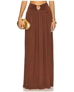 Lovers + Friends X Yhasmina Ferrara Lotte Maxi Skirt - Brown