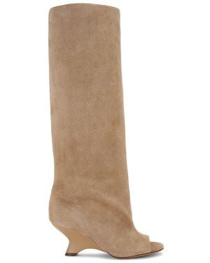 Gia Borghini Ninette Suede Boot - Natural