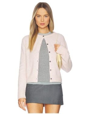 Closed Crew Neck Cardigan - White