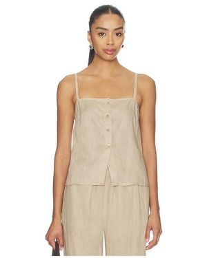 FRAME The Linen Button Cami - Natural