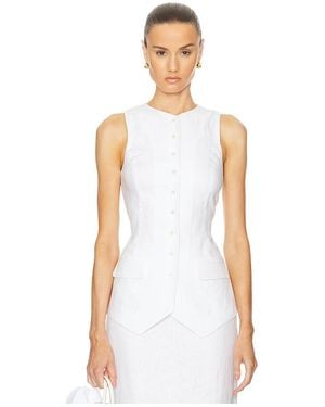 Helsa Linen Button Tunic - White