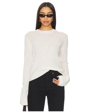 Enza Costa Easy Long Sleeve Crew Jumper - White