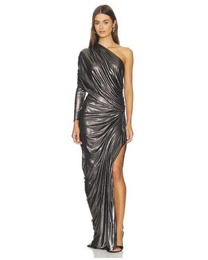 Atlein One Sleeve Draped Gown - Black
