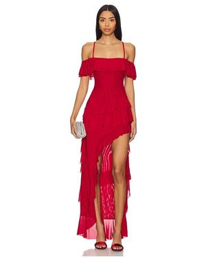Runaway the Label Hariette Maxi Dress - Red