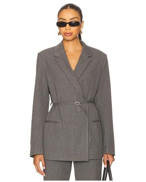 Samsøe & Samsøe Blazer Con Cinturón Salot En Color Gris Talla (También En S, Xs)