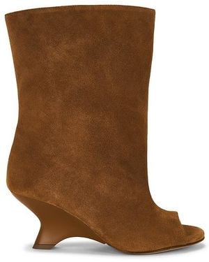 Gia Borghini Gia Heeled Open Toe Boot - Brown