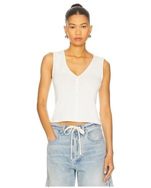 Rag & Bone Tanktop Aus Strick Mit Knopfleiste - Weiß