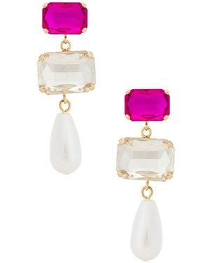 petit moments Alexis Pearl Drop Earrings - Pink