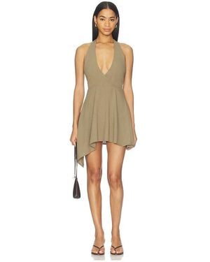 ALL THE WAYS Lola Halter Mini Dress - Natural