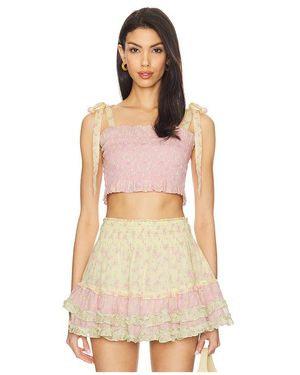 LoveShackFancy Corbin Top En Color Rosado Talla (También En M, S, Xl) - Neutro