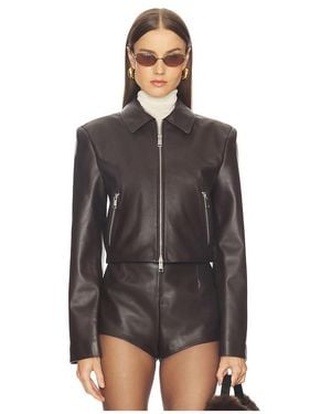 Camila Coelho Elia Leather Jacket - Black