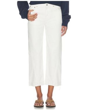 Pistola Kacey Mid Rise Cuffed Boyfriend Jeans en White - Blanc