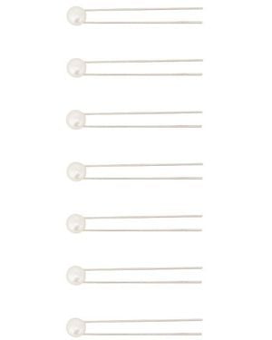 Lelet Hair Pin Set Of 7 - White